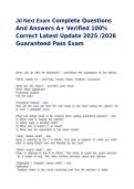 Jd Next Exam Complete Questions And Answers A&plus; Verified 100&percnt; Correct Latest Update 2025 &sol;2026 Guaranteed Pass Exam