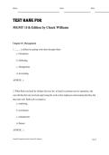 Management 11th Edition Test Bank by Chuck Williams &vert; Business Management Exam Prep 2026&sol;2027