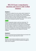 BIO 315 Exam 2 comprehensive&NewLine;Questions and Answers with Verified&NewLine;Solutions