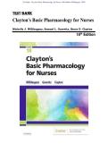 Test Bank - Clayton's Basic Pharmacology for Nurses&comma; 18th Edition &lpar;Willihnganz&comma; 2020&rpar; &vert; Chapter 1-48 &vert; All Chapters with Answers and Rationales