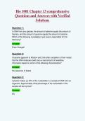 Bio 1001 Chapter 13 comprehensive&NewLine;Questions and Answers with Verified&NewLine;Solutions