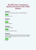 Bio 1500 Exam 2 comprehensive&NewLine;Questions and Answers with Verified&NewLine;Solutions