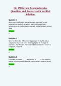 bio 1500 exam 3 comprehensive&NewLine;Questions and Answers with Verified&NewLine;Solutions