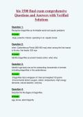 bio 1500 final exam comprehensive&NewLine;Questions and Answers with Verified&NewLine;Solutions