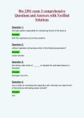 Bio 2301 exam 3 comprehensive&NewLine;Questions and Answers with Verified&NewLine;Solutions