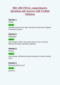 BIO 2301 FINAL comprehensive&NewLine;Questions and Answers with Verified&NewLine;Solutions