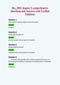 Bio&period; 1001 chapter 4 comprehensive&NewLine;Questions and Answers with Verified&NewLine;Solutions