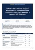FEMA ICS-800&period;B National Response Framework&comma; An Introduction Exam 2026&sol;2027 - Latest Exam Questions & Answers with Rationales