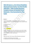 NSG 526 Exams 1&comma; 2 & 3 Clinical Modalities Advanced Psych Practice Test Bank Bundle 2026&sol;2027 &vert; 100&percnt; Verified Questions&comma; Complete Answers & Detailed Clinical Rationales &vert; Pass Guaranteed A&plus; Prep Guide