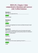 BIOS 251- Chapter 1 Quiz&NewLine;comprehensive Questions and Answers&NewLine;with Verified Solutions