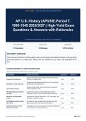 AP U&period;S&period; History &lpar;APUSH&rpar; 
