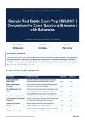 Georgia Real Estate Exam Prep 2026&sol;2027 - Comprehensive Exam Questions & Answers with Rationales