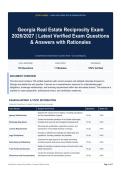 Georgia Real Estate Reciprocity Exam 2026&sol;2027 - Latest Verified Exam Questions & Answers with Rationales