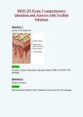 BIOS 251 Exam 3 comprehensive&NewLine;Questions and Answers with Verified&NewLine;Solutions