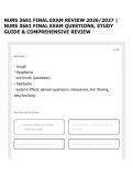 NURS 3661 FINAL EXAM REVIEW 2026&sol;2027 &vert; NURS 3661 FINAL EXAM QUESTIONS&comma; STUDY GUIDE & COMPREHENSIVE REVIEW