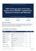 FDNY S-95 Supervision of Fire Alarm Systems Exam 2026&sol;2027 - Updated Exam Questions & Answers with Rationales