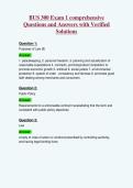 BUS 300 Exam 1 comprehensive&NewLine;Questions and Answers with Verified&NewLine;Solutions