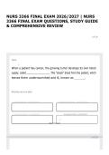 NURS 3366 FINAL EXAM 2026&sol;2027 &vert; NURS 3366 FINAL EXAM QUESTIONS&comma; STUDY GUIDE & COMPREHENSIVE REVIEW