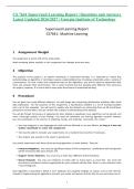CS 7641 Supervised Learning Report &vert; Questions and Answers&NewLine;Latest Updated 2026&sol;2027 &vert; Georgia Institute of Technology