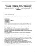 AHIP Final Examination Actual Exam 2026&sol;2027 &vert; Complete Exam-Style Questions with Detailed Rationales &vert; 100&percnt; Verified &mdash; Pass Guaranteed &ndash; A&plus; Graded