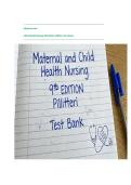 TEST BANK for Maternal and Child Health Nursing 9th Edition by Adele Pillitteri &vert; All Chapters 1-66 Exam Questions and Verified Answers