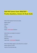 NLN PAX Science Exam 2026&sol;2027 &ndash; Practice Questions&comma; Answers & Study Guide &NewLine; &NewLine;