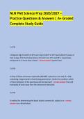 NLN PAX Science Prep 2026&sol;2027 &ndash; Practice Questions & Answers &vert; A&plus; Graded Complete Study Guide 