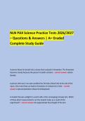  &NewLine; &NewLine;NLN PAX Science Practice Tests 2026&sol;2027 &NewLine;&ndash; Questions & Answers &vert; A&plus; Graded Complete Study Guide &NewLine;