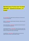  &NewLine;NLN PAX Science Practice Exam Test Bank &NewLine;2026&sol;2027 &ndash; Questions & Answers &vert; A&plus; Graded &NewLine;
