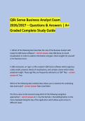  &NewLine;Qlik Sense Business Analyst Exam &NewLine;2026&sol;2027 &ndash; Questions & Answers &vert; A&plus; Graded Complete Study Guide &NewLine;