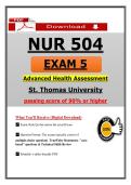 NUR 504 Exam 5 &ndash; Advanced Health Assessment &lpar;Latest 2026&sol;2027&rpar; Actual Questions & Answers  &vert; Updated PDF &lpar;St&period; Thomas University&rpar;