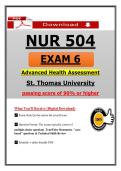 NUR 504 Exam 6 &ndash; Advanced Health Assessment &lpar;Latest 2026&sol;2027&rpar; Actual Questions & Answers  &vert; Updated PDF &lpar;St&period; Thomas University&rpar;