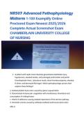 NR507 Advanced Pathophysiology Midterm 1-100 Examplify Online&NewLine;Proctored Exam Newest 2025&sol;2026 Complete Actual Screenshot Exam&NewLine;CHAMBERLAIN UNIVERSITY COLLEGE OF NURSING&NewLine;