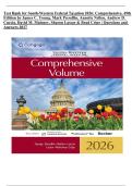 Test Bank for South-Western Federal Taxation 2026&colon; Comprehensive&comma; 49th Edition by James C&period; Young&comma; Mark Persellin&comma; Annette Nellen&comma; Andrew D&period; Cuccia&comma; David M&period; Maloney&comma; Sharon Lassar & Brad Cripe &vert; Questions & Answers &vert; 2027&NewLine;