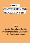 Project Construction and Management Test 2026 &vert; Construction Project Management Study Guide & Exam Review