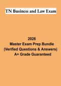 TN Business and Law Exam Study Guide 2026 &vert; Tennessee Contractor License Exam Review & Prep