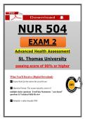 NUR 504 Exam 2 &ndash; Advanced Health Assessment &lpar;Latest 2026&sol;2027&rpar; Actual Questions & Answers  &vert; Updated PDF &lpar;St&period; Thomas University&rpar;