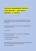  &NewLine;STRATEGIC MANAGEMENT CHAPTER 1 &NewLine;EXAM 2026&sol;2027 &ndash; QUESTIONS & ANSWERS &vert; A&plus; GRADED &NewLine;