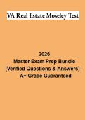VA Real Estate Moseley Test 2026 &vert; Virginia Real Estate License Exam Study Guide & Practice Questions