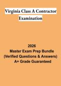 Virginia Class A Contractor Examination 2026 &vert; VA Contractor License Exam Study Guide & Practice Questions