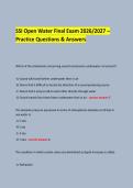 SSI Open Water Final Exam 2026&sol;2027 &ndash; Practice Questions & Answers &NewLine;  &NewLine;