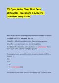 SSI Open Water Diver Final Exam &NewLine;2026&sol;2027 &ndash; Questions & Answers &vert; Complete Study Guide &NewLine; &NewLine;