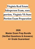 Virginia Real Estate Salesperson Exam 2026 &vert; VA State Portion Study Guide & Practice Questions