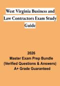 West Virginia Business and Law Contractors Exam 2026 &vert; WV Contractor License Study Guide & Practice Question