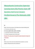 Massachusetts CSL Exam 2026 &vert; 75 Practice Questions&comma; Answers & Rationales