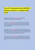  &NewLine;Texas LPC Jurisprudence Exam 2026&sol;2027 &ndash; &NewLine;Questions & Answers &vert; Complete Study Guide &NewLine; &NewLine;