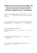 CWEA E&sol;I Level 3 Exam Actual Exam 2026 &vert; All Questions and Correct Answers &lpar;Verified Answers&rpar; &vert; Updated Version &vert; Just Released