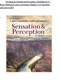 Test Bank for Sensation and Perception&comma; 11th Edition by E&period; Bruce Goldstein & Laura Cacciamani &vert; Chapters 1&ndash;15 &vert; Questions & Answers &vert; 2027&NewLine;