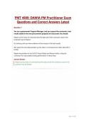PMT 4800-DAWIA PM Practitioner Exam Questions and Correct Answers Latest