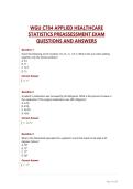 WGU C784 APPLIED HEALTHCARE &NewLine;STATISTICS PREASSESSMENT EXAM &NewLine;QUESTIONS AND ANSWERS